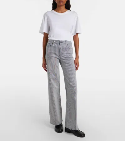 Frame Le Slim Palazzo High Waist Wide Leg Jeans In Gray
