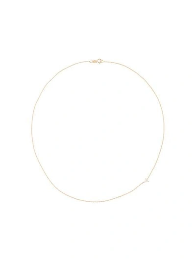 Shop Lizzie Mandler Fine Jewelry 18kt Gold Floating Triangle Diamond Necklace In Metallic