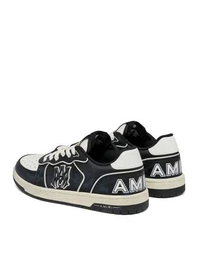Amiri Vintage Leather Sneakers With Logo Details For Men In Black