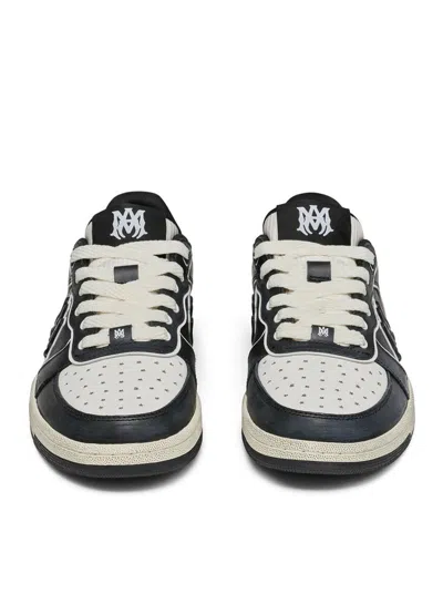 Amiri Vintage Leather Sneakers With Logo Details For Men In Black