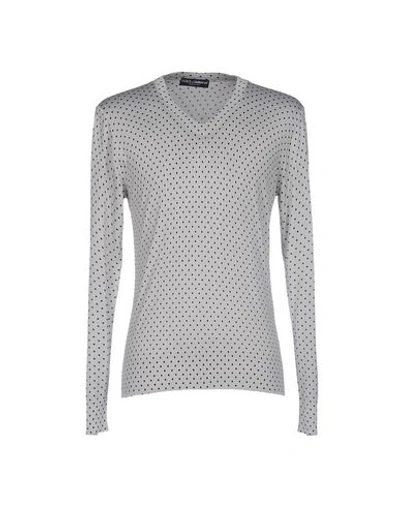 Dolce & Gabbana Sweaters In Light Grey