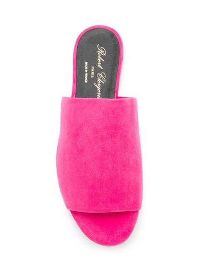 Shop Robert Clergerie 'gigy' Mules In Pink & Purple