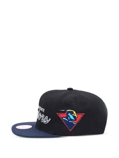 Mitchell & Ness Team Script 2.0 Embroidered Snapback Cap In Black