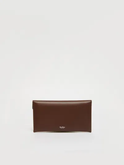 Max Mara Leather Envelope Wallet In Brown