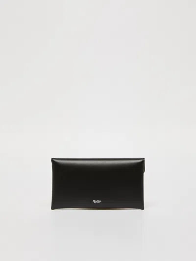 Max Mara Leather Envelope Wallet In Black