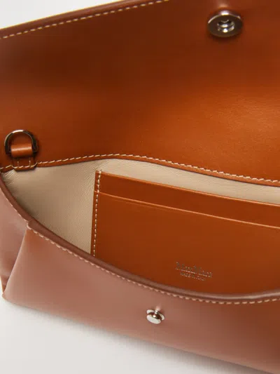 Max Mara Leather Envelope Wallet In Brown
