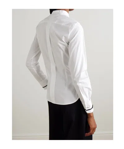 Max Mara Otranto Piped-trim Shirt In White