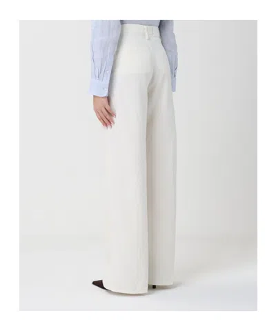 7 For All Mankind Ultra High Rise Jo Jean In Soleil In White