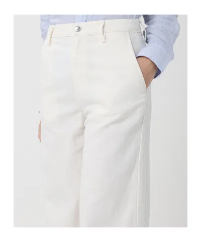7 For All Mankind Ultra High Rise Jo Jean In Soleil In White