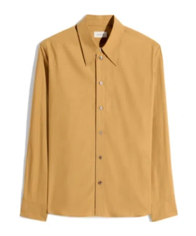 Lemaire Light Brown Regular Solid Shirt In Brown