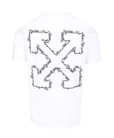 Off-white Script Arrow T-shirt In White