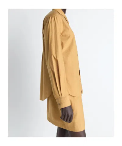 Lemaire Light Brown Regular Solid Shirt In Brown
