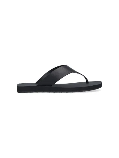 The Row Dune Classic Ginza Leather Flip Flops In Multi