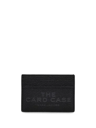 Marc Jacobs Black Card-holder With Embossed Logo In Leather Woman In Black