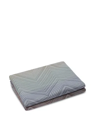 Missoni Chevron-pattern Bedding Set In Gray