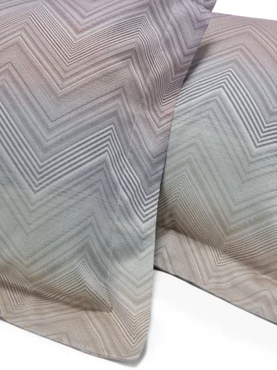 Missoni Chevron-pattern Bedding Set In Gray