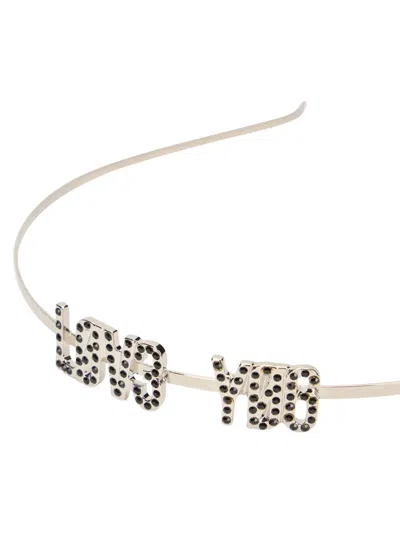 Redv Lettering Headband In Silver