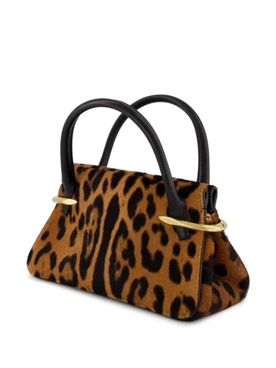 Givenchy Pinch Mini Embellished Leopard-print Calf-hair Shoulder Bag In Multi