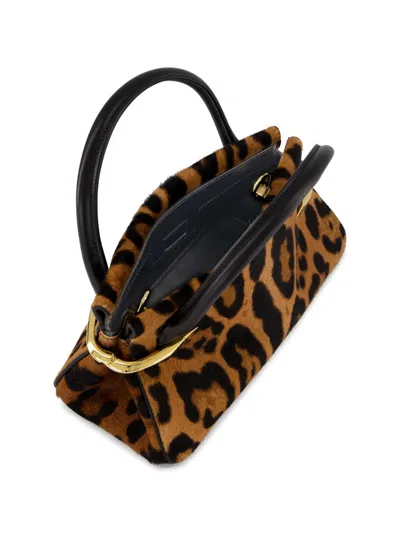 Givenchy Pinch Mini Embellished Leopard-print Calf-hair Shoulder Bag In Multi