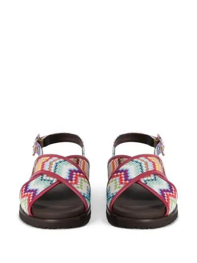 Missoni Allan Zigzag Sandals In Multi