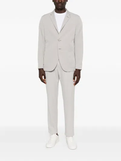 Herno Buttoned Textured Blazer In White