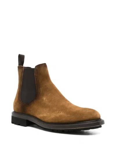 Fabi Elasticised Leather Boots In Multi