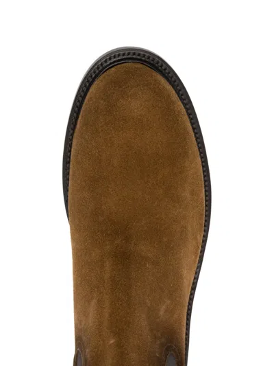 Fabi Elasticised Leather Boots In Multi