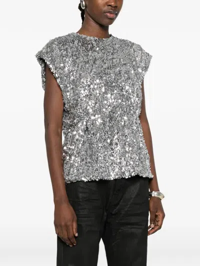 Coperni Sequined Top In Metallic