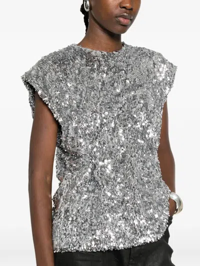 Coperni Sequined Top In Metallic