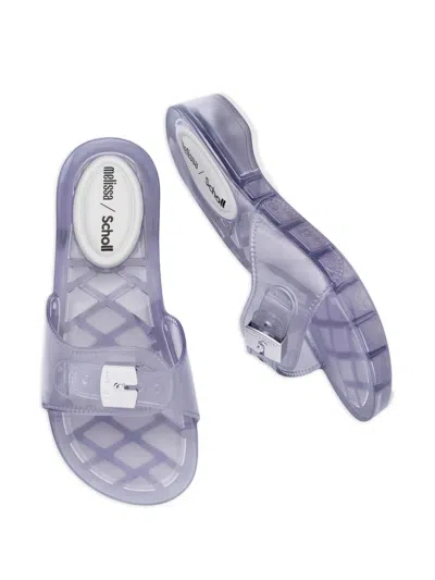 Melissa X Scholl Pescura Platform Slide Sandal In Transparent