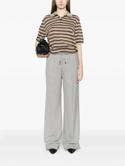 Berwich Drawstring Trousers In Gray