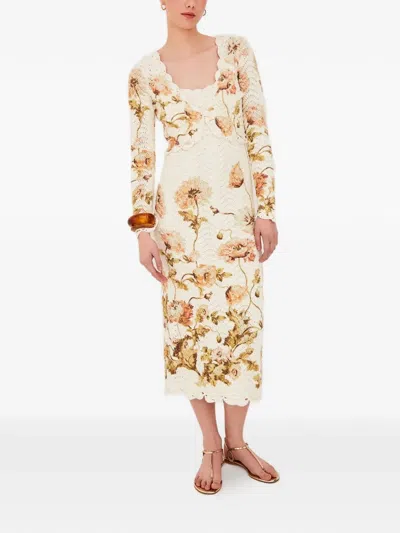 Cara Cara Sally Floral-pattern Cardigan In Neutral