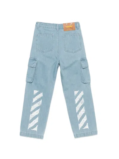 Off-white Cargo-pocket Jeans In Blue
