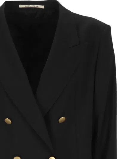 Tagliatore Button Double-breasted Jacket In Black