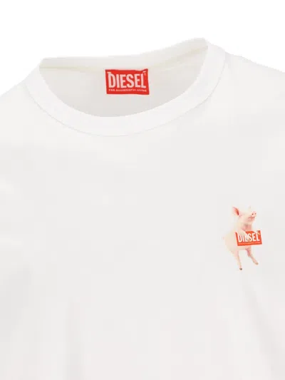 Diesel Graphic T-shirt In White