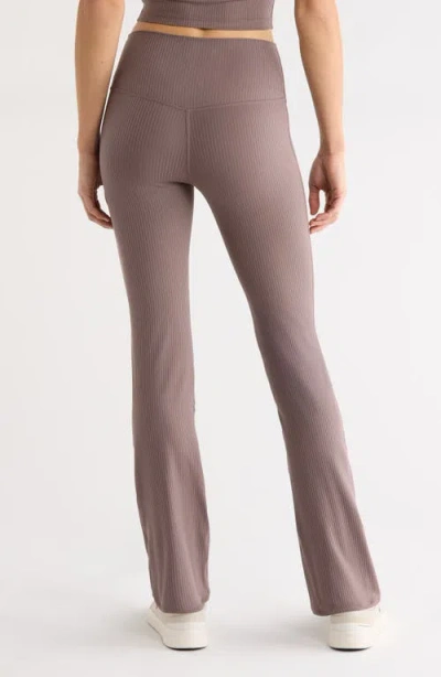 Zella Thrive Rib Bootcut Pants In Gray