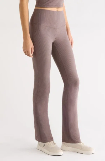 Zella Thrive Rib Bootcut Pants In Gray
