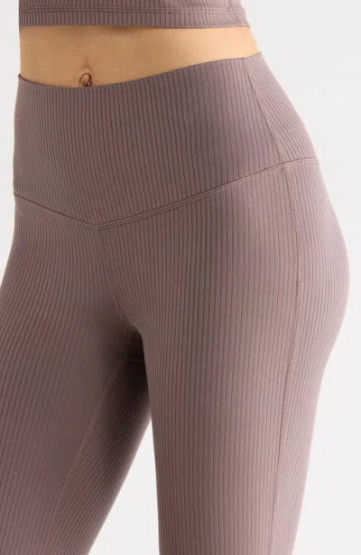 Zella Thrive Rib Bootcut Pants In Gray