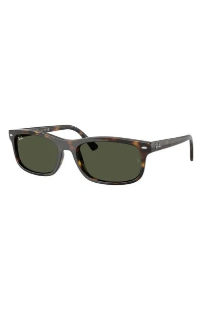 Ray Ban Ray-ban 57mm Rectangular Sunglasses In Green
