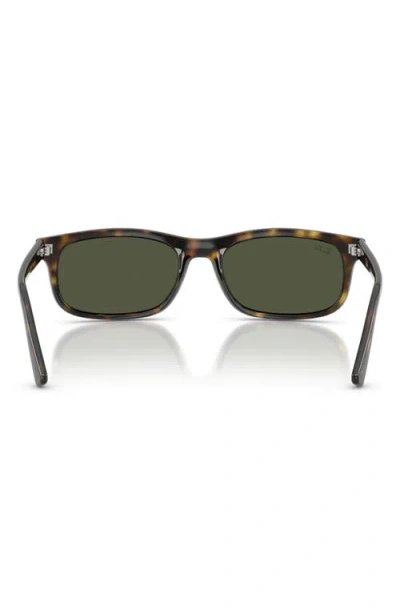 Ray Ban Ray-ban 57mm Rectangular Sunglasses In Green