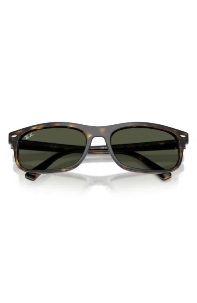 Ray Ban Ray-ban 57mm Rectangular Sunglasses In Green