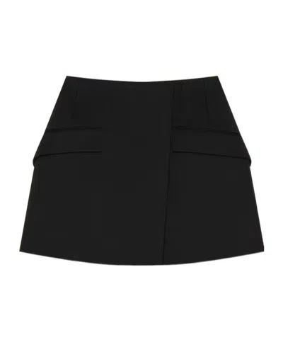 Givenchy Flap-pocket Mini Skirt In Blue