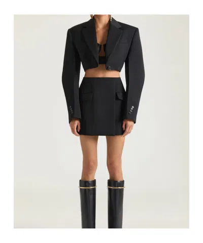 Givenchy Flap-pocket Mini Skirt In Blue