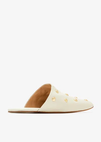 Chloé Off-white Rita Mule Flats In White
