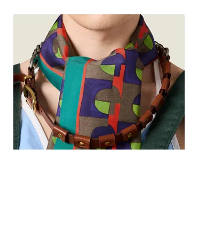 Miu Miu Printed Silk Scarf In Pattern