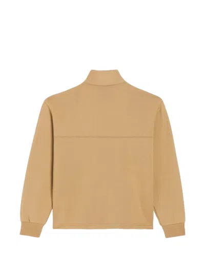 Dolce & Gabbana Dg Cotton Jersey Half-zip Sweatshirt In Gray