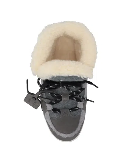Off-white Shearling Boots In Black