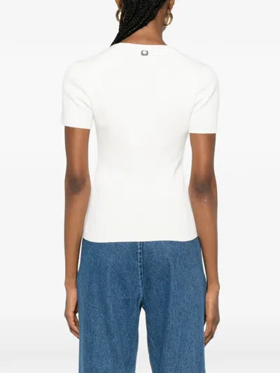 Maje Square-neck T-shirt In White