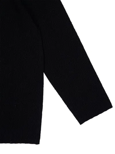 Commas Collared Button-front Cardigan In Black