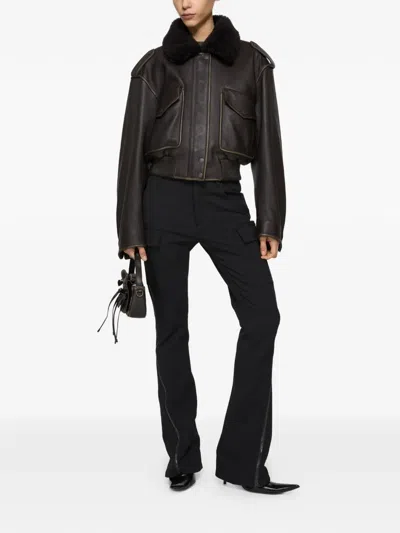 Acne Studios Belt Loop Casual Pants In Black